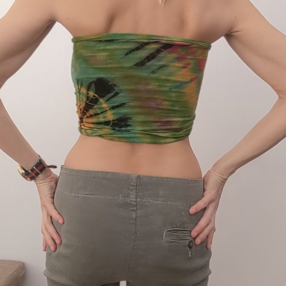 JPB Fred Segal knotted jersey tye dye top xs/s - Picture 4 of 8